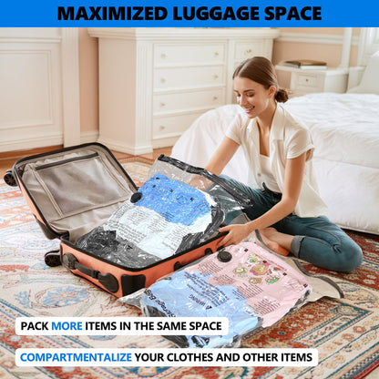 Tooloton 10-Pack Vacuum Storage Bags with Electric Pump, 10L for Clothes & Suitcase