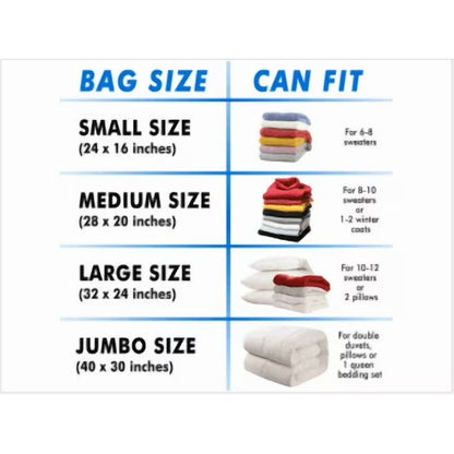 20 Pack Vacuum Storage Bags (4 Jumbo, 4 Large, 4 Medium, 4 Small, 4 Roll Up), Space Saver Sealer Compression Bags for Blankets, Comforters, Pillows, Clothes Storage