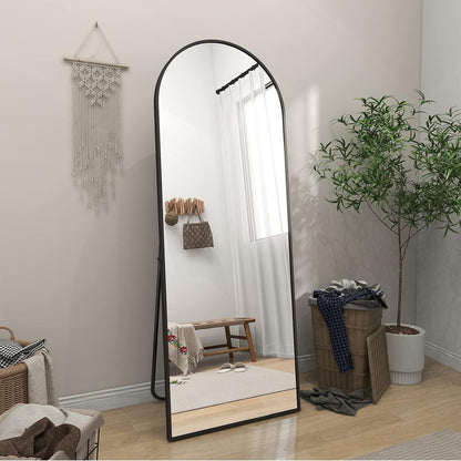 Tooloton Arched Full Length Floor Mirror 64"x21.1" Full Body Standing Mirror