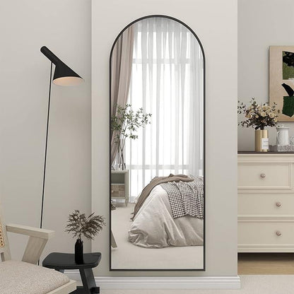 Tooloton Arched Full Length Floor Mirror 64"x21.1" Full Body Standing Mirror