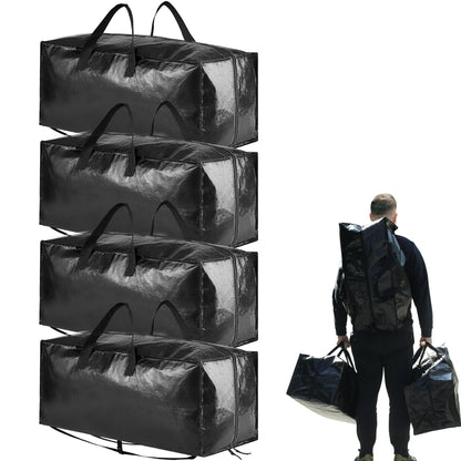 Tooloton Heavy Duty Moving Bags, Extra Large, Black