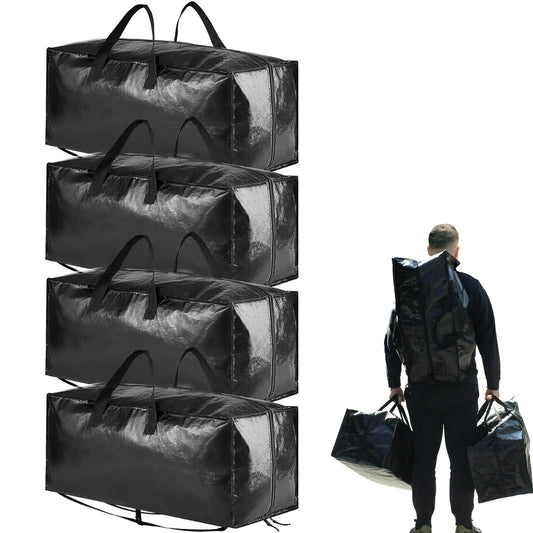 Tooloton Heavy Duty Moving Bags, Extra Large, Black