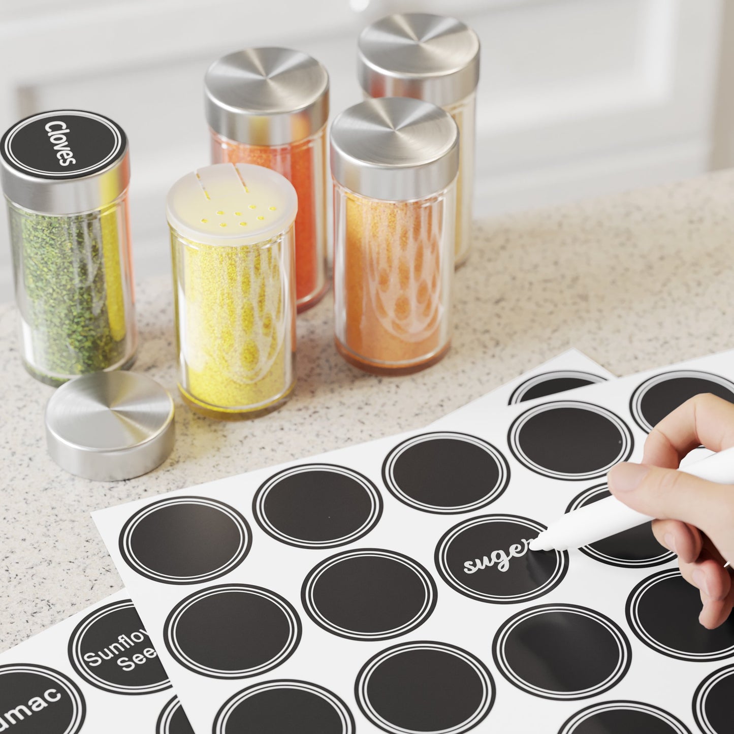 Tooloton Revolving Spice Rack Set with 20 Spice Jars,