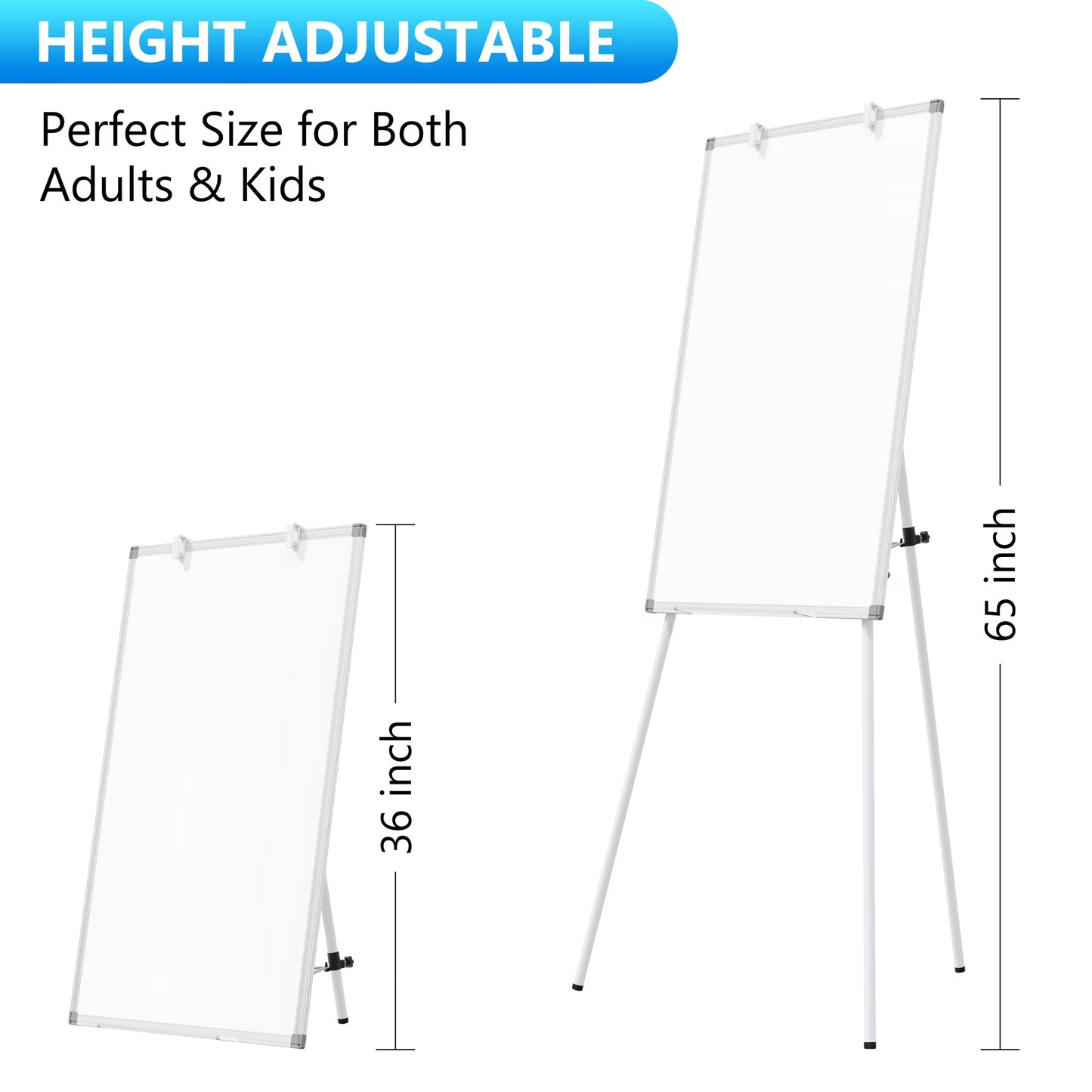 Tooloton 36x24 Inch Magnetic Whiteboard with Adjustable Tripod Stand, Portable Dry Erase Board for Home, Office & School Use